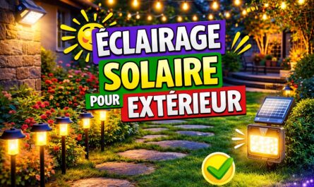 Éclairage solaire pour extérieur autonome