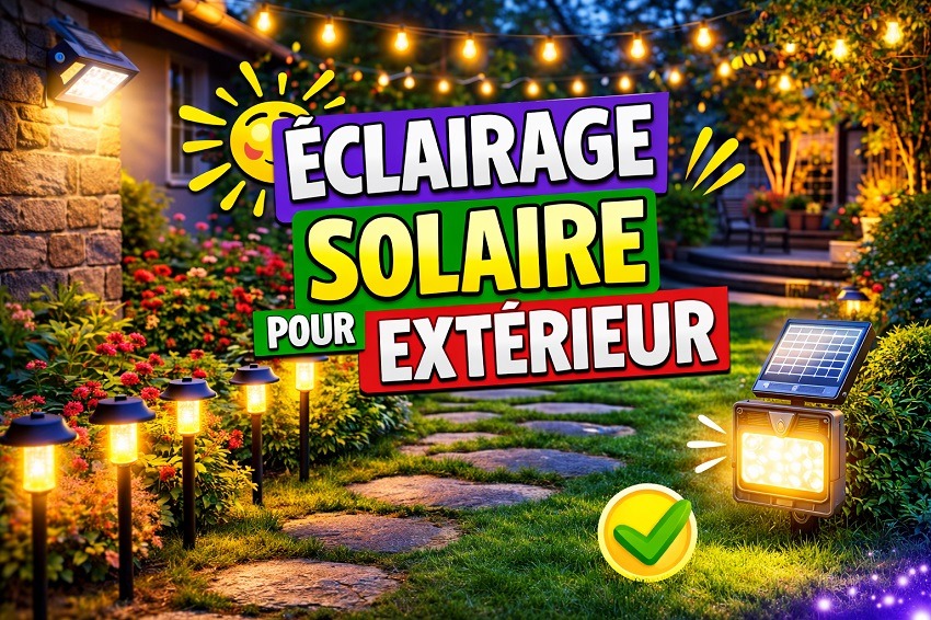 Éclairage solaire pour extérieur autonome