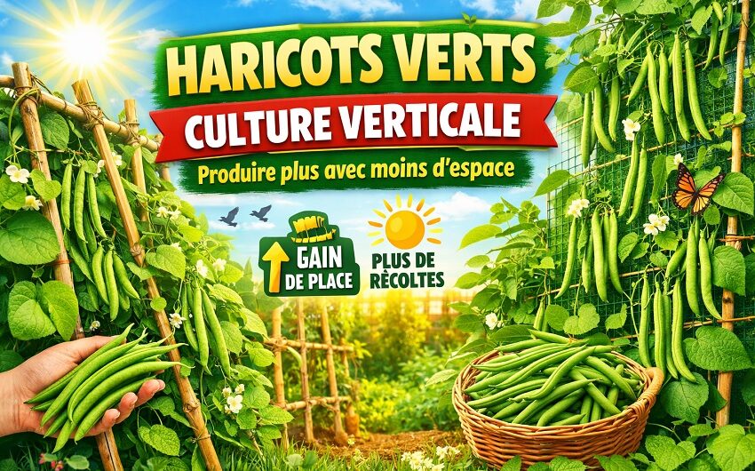 Haricots verts culture verticale