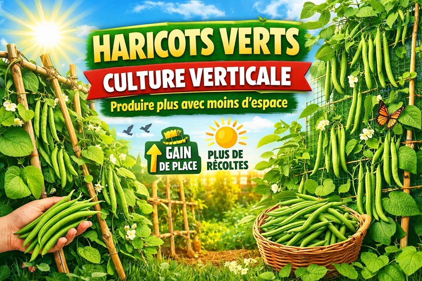 cultiver les haricots verts en vertical