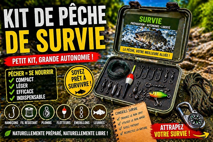 Kit de pêche de survie guide complet
