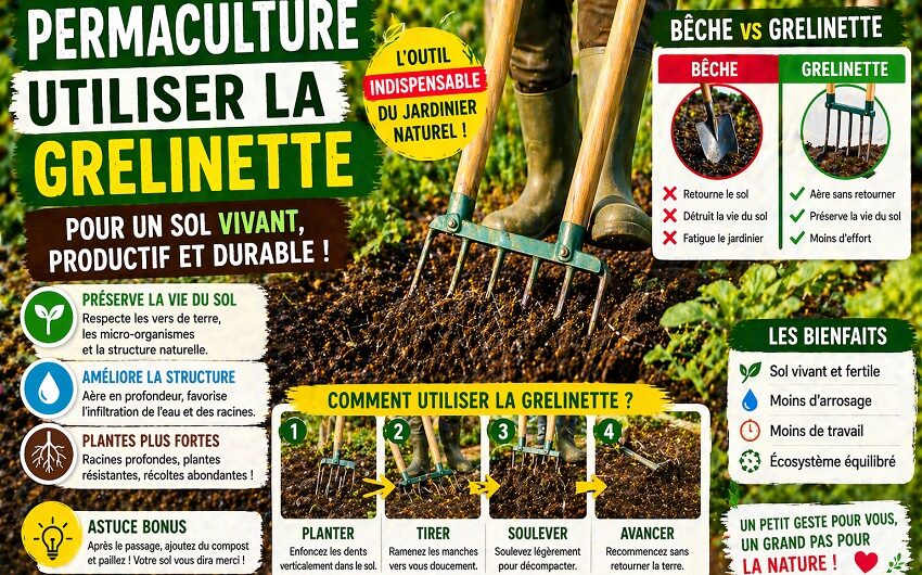 Permaculture utiliser la grelinette
