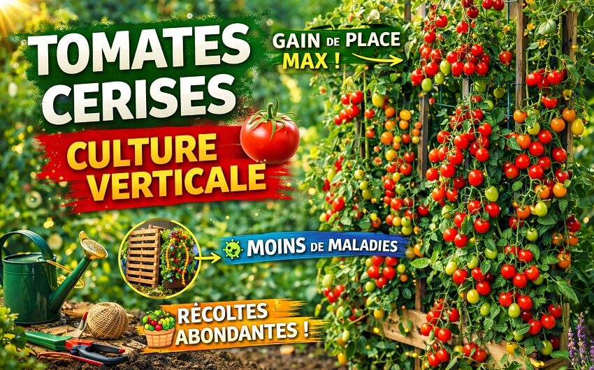 Tomates cerises culture verticale