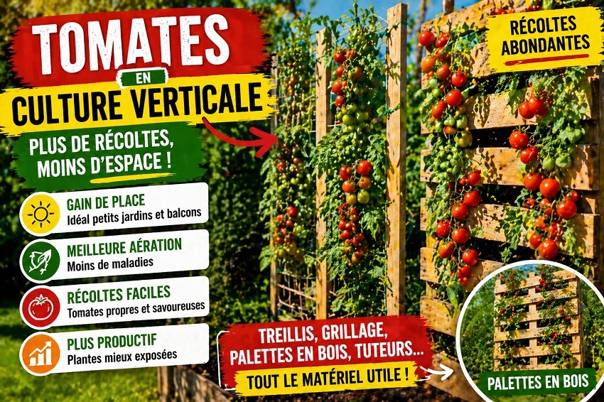 Tomates culture verticale