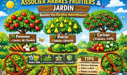 arbres fruitiers et jardin
