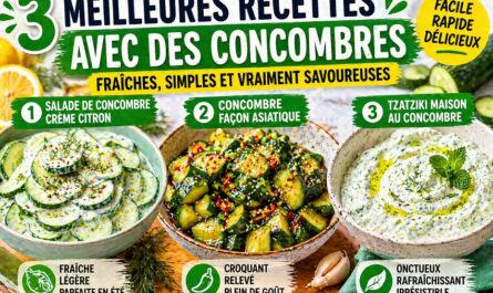 3 recettes avec des concombres