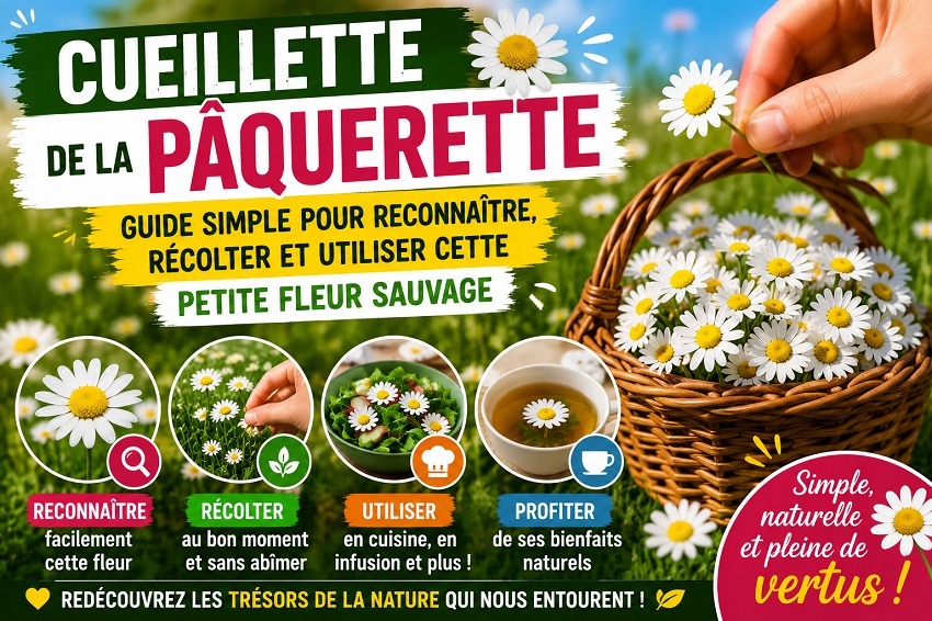 Cueillette de la pâquerette : guide simple