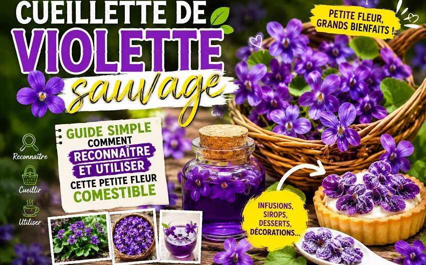 Cueillette de violette sauvage