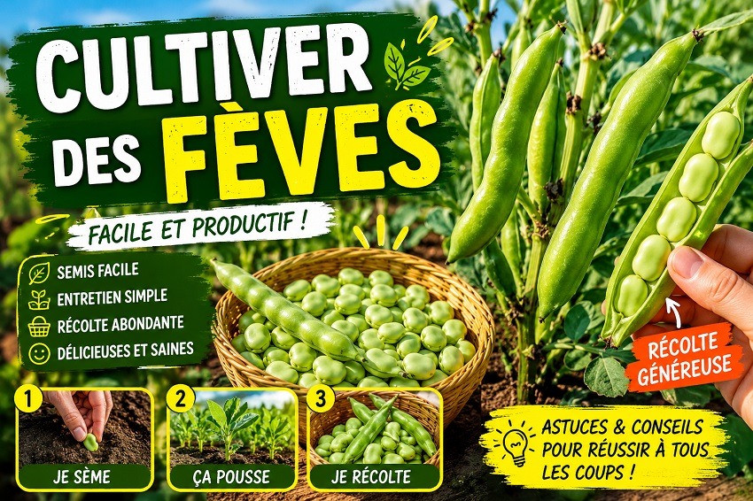 Cultiver des fèves au potager