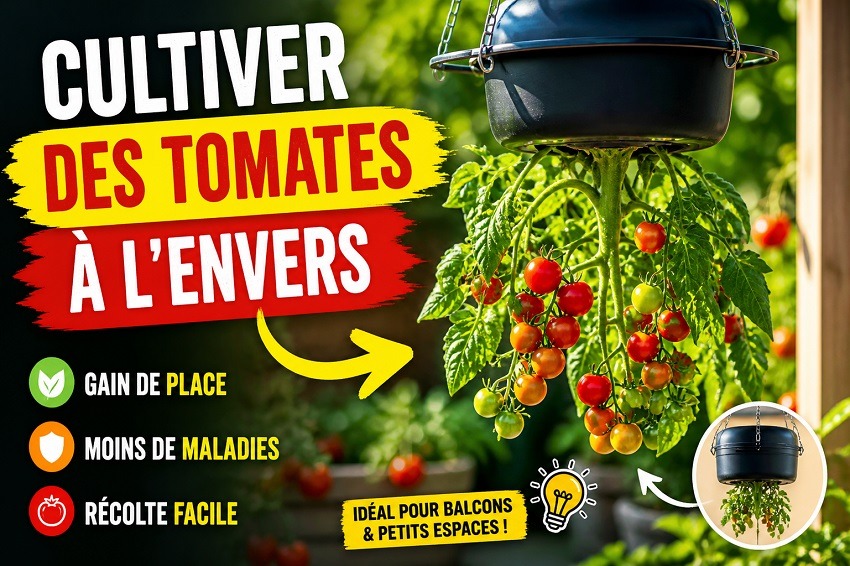 Cultiver des tomates à l’envers méthode étonnante