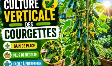 La culture verticale des courgettes