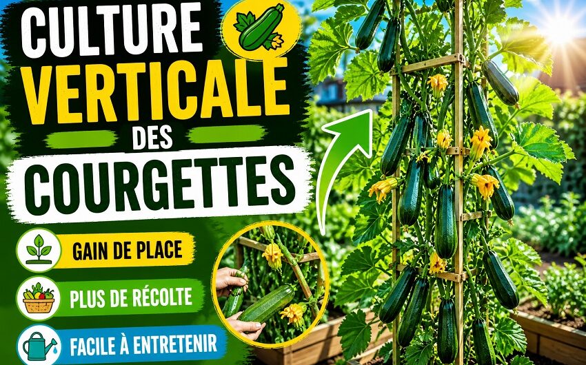 Culture verticale des courgettes