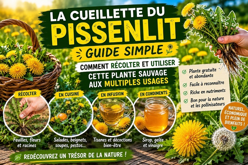 La cueillette du pissenlit : guide simple