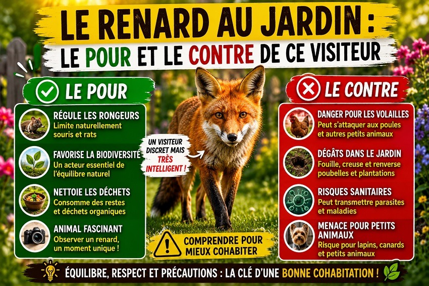 Le renard au jardin : Guide simple