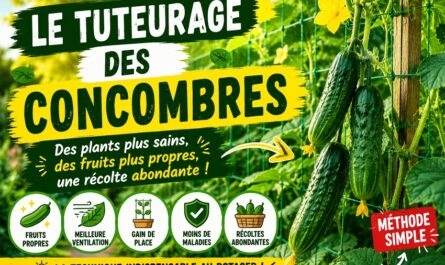 Le tuteurage des concombres méthode simple