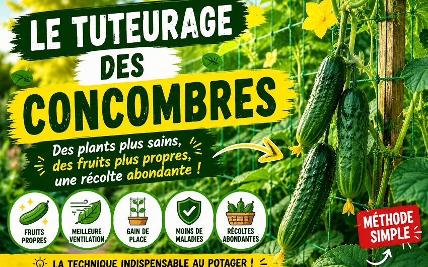 Le tuteurage des concombres