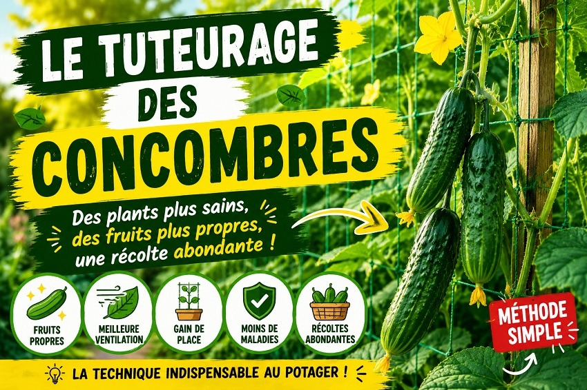 Le tuteurage des concombres méthode simple