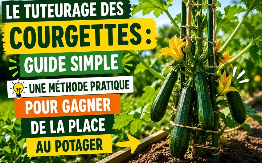 Le tuteurage des courgettes