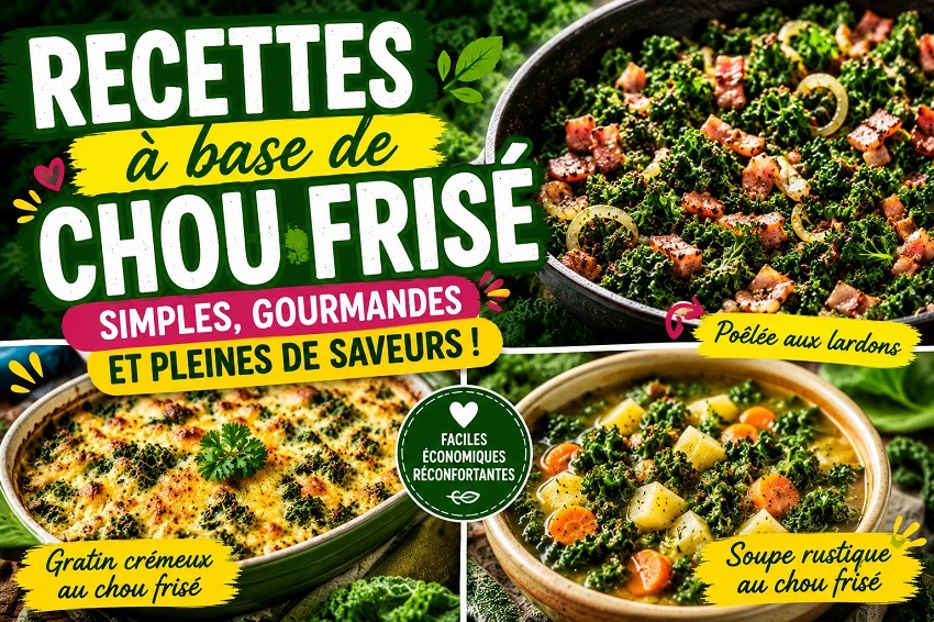 3 Recettes à base de chou frisé