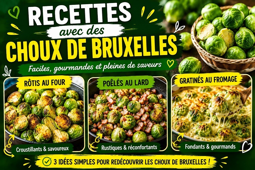 3 Recettes avec des choux de Bruxelles