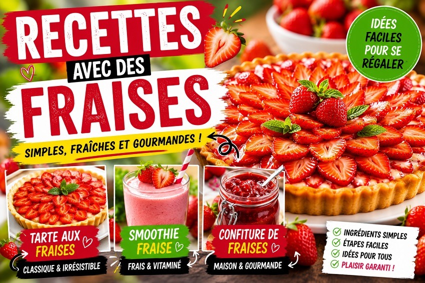 3 recettes avec des fraises