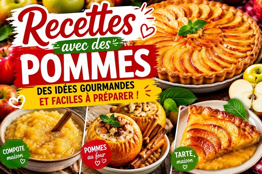 3 Recettes avec des pommes