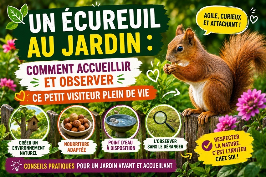 Un écureuil au jardin
