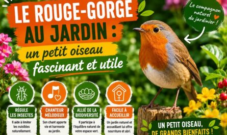 Le rouge-gorge au jardin