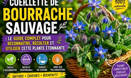 Cueillette de bourrache sauvage