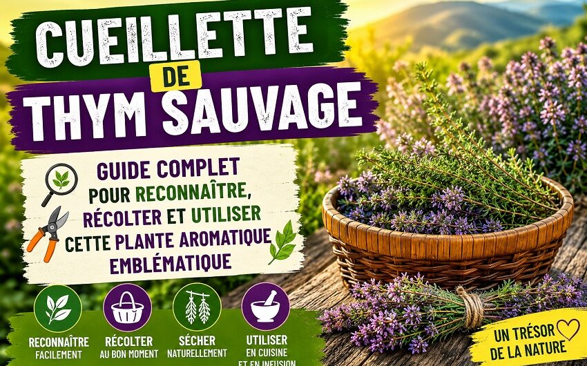 Cueillette de thym sauvage