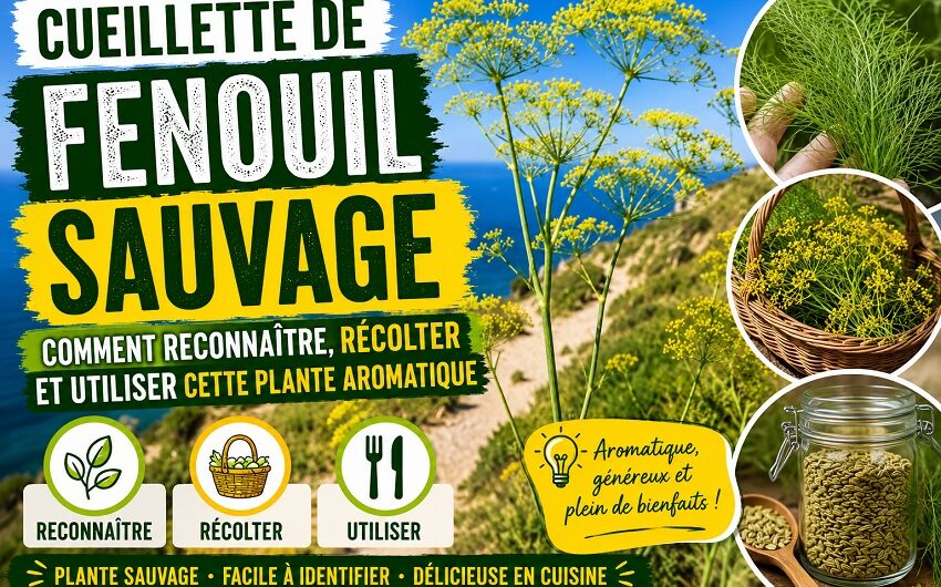 Cueillette de fenouil sauvage