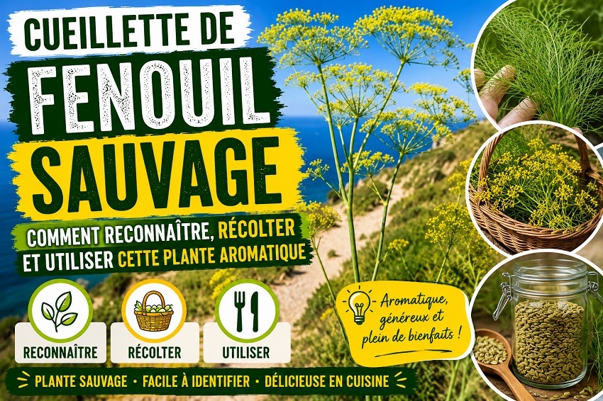 Cueillette de fenouil sauvage