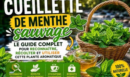 Cueillette de menthe sauvage