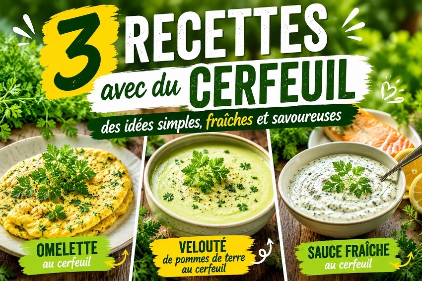 3 Recettes avec du cerfeuil