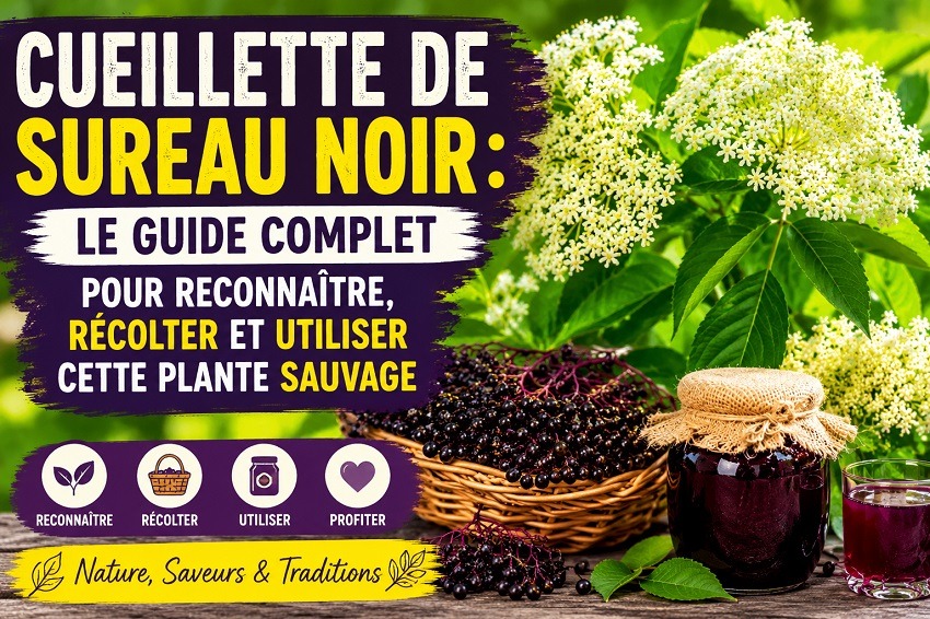 Cueillette de sureau noir