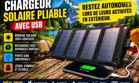 Le chargeur solaire pliable