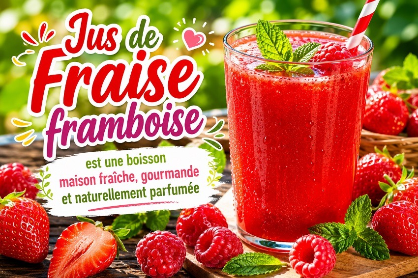 Jus de Fraise framboise maison