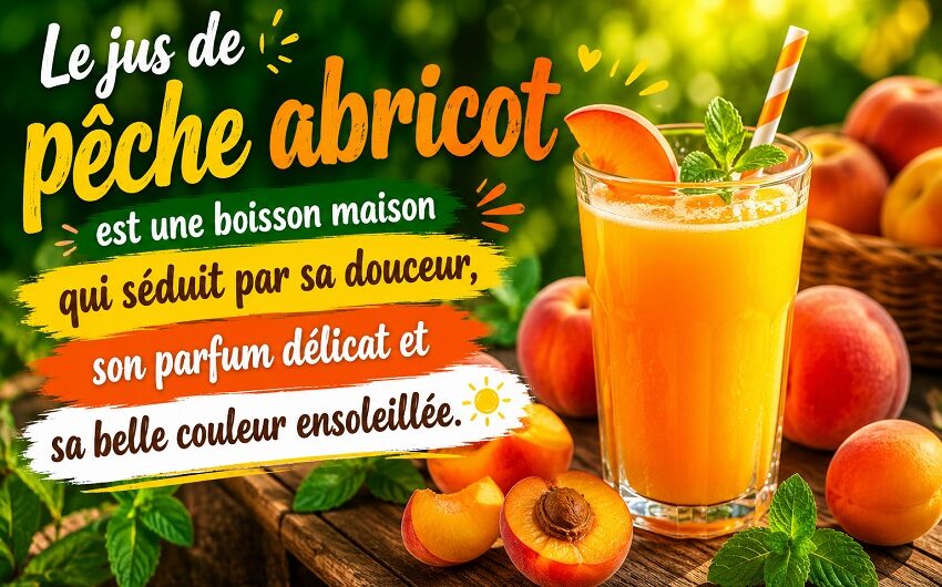 Jus de pêche abricot