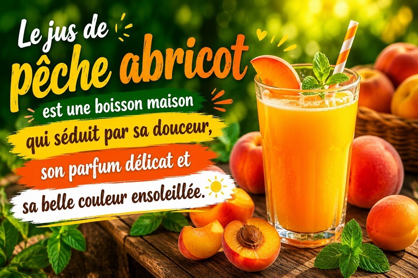 Le jus de pêche abricot