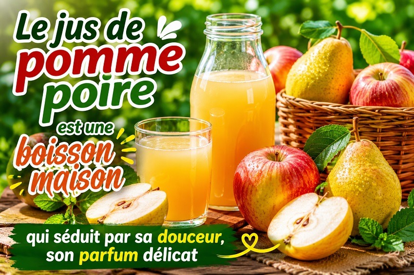 Le jus de pomme poire