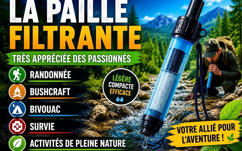 Paille filtrante eau potable