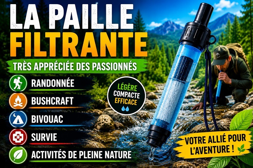 Paille filtrante eau potable