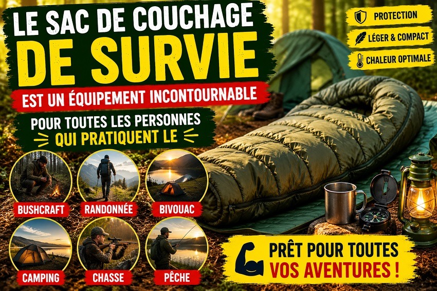 Sac de couchage de survie
