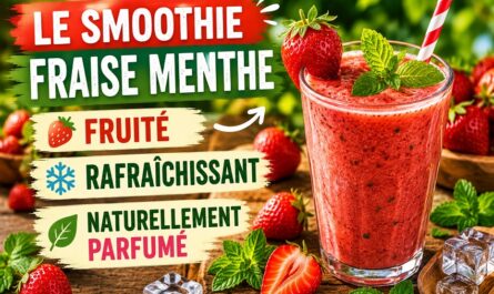 Le smoothie fraise menthe