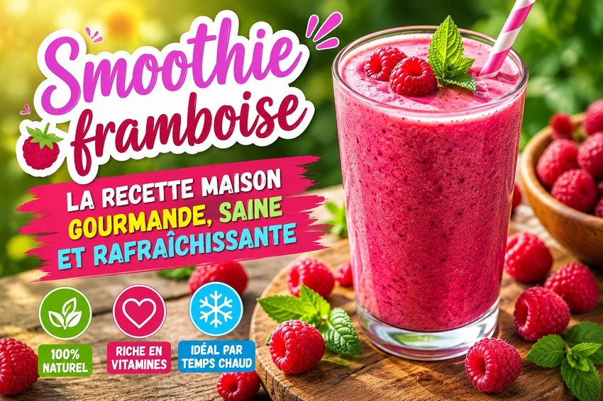 Le smoothie framboise
