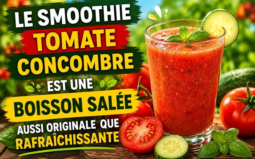 Le smoothie tomate concombre