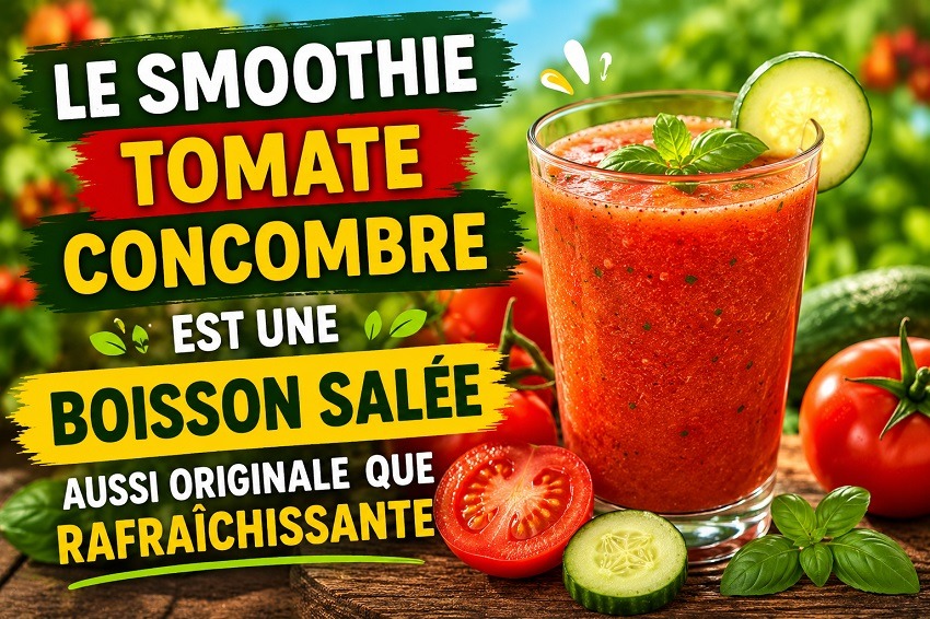 Le smoothie tomate concombre