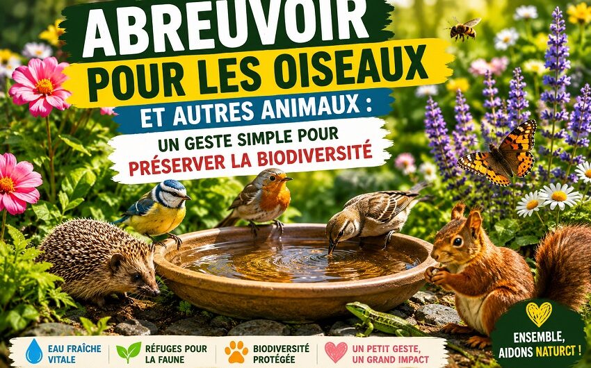 Abreuvoir dans le jardin