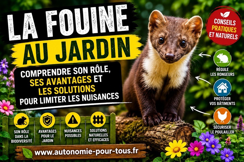 La fouine au jardin