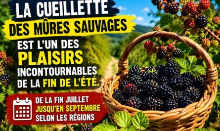 Cueillette des mûres sauvages